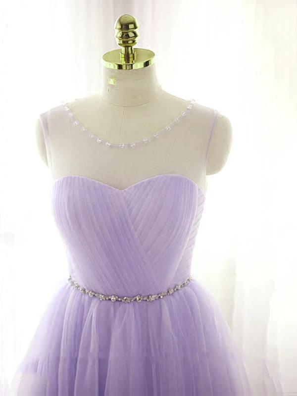 Cute Lavender Homecoming Dress With Belt, Lovely Short Prom Dress  gh510