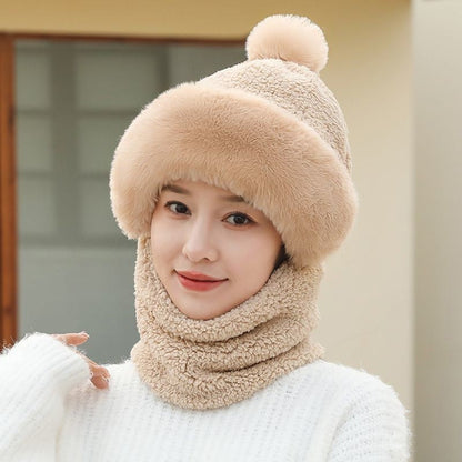 1 PCS Women's Warm Winter Home Daily Solid Polyester Casual Warm Casual Hat