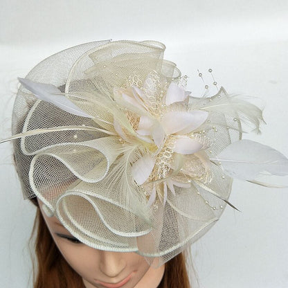 Women's Kentucky Derby Hat Wedding Fascinators/Headpiece with Feather & Beadings