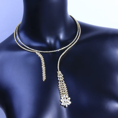 Luxurious Rhinestone Collar Necklace