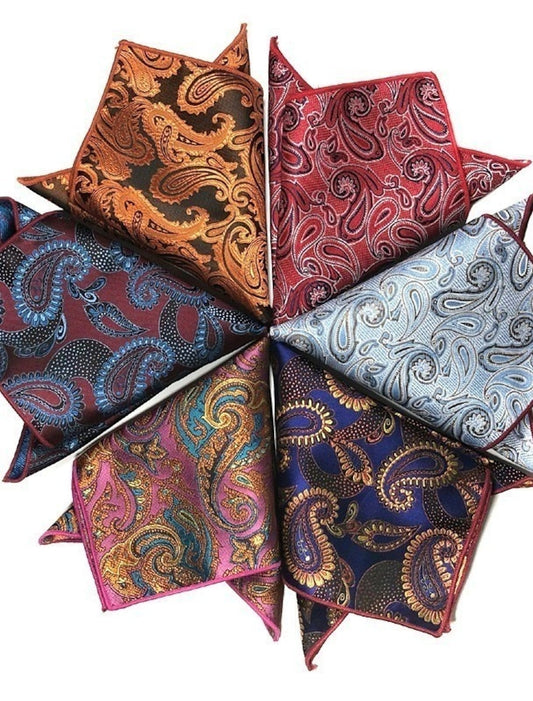 Men's Jacquard Ties Pocket Squares Work Wedding Gentleman