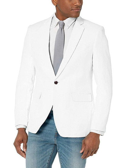 Men's Tailored Fit Single Breasted One-button Blazer Jacket