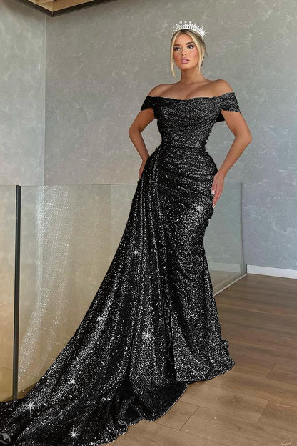 Gorgeous Off-The-Shoulder Strapless Mermaid Prom Dress With Sequins PD0818