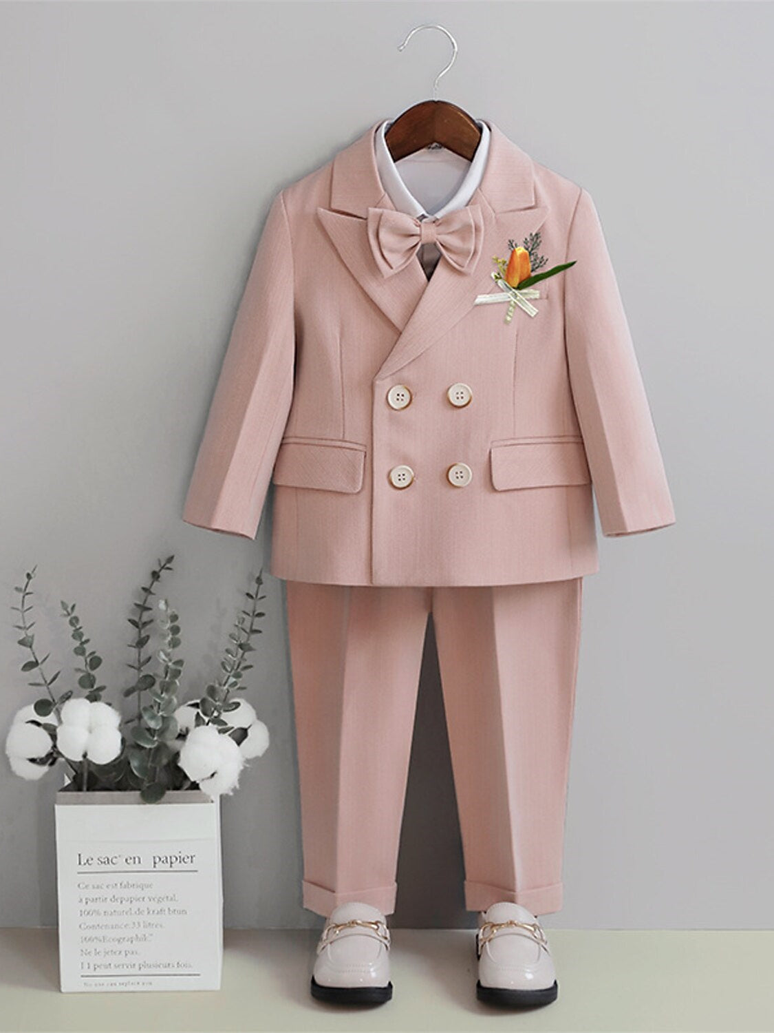 Kids Boys Suit & Blazer Shirt & Pants  Long Sleeve 5 Roots Outfit Set 3-7 Years Boy's Wedding Suit Sets