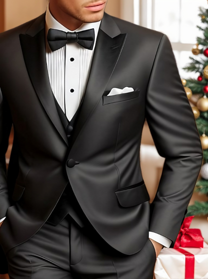 Men's Tailored Fit Single Breasted One-button 3 Pieces Wedding Suits