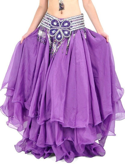 Belly Dance Skirt Draping Tier Women's Training