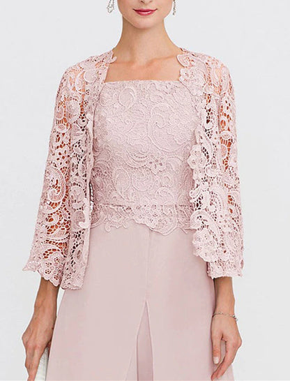 Women's Wedding Guest 3/4 Length Sleeve Floral Lace Bolero Wrap/Shawl