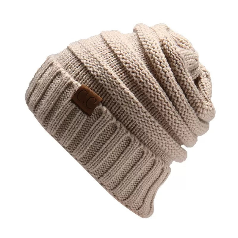 Women's Dailywear Casual Pure Color Fall Winter Beanie Slouchy Hat