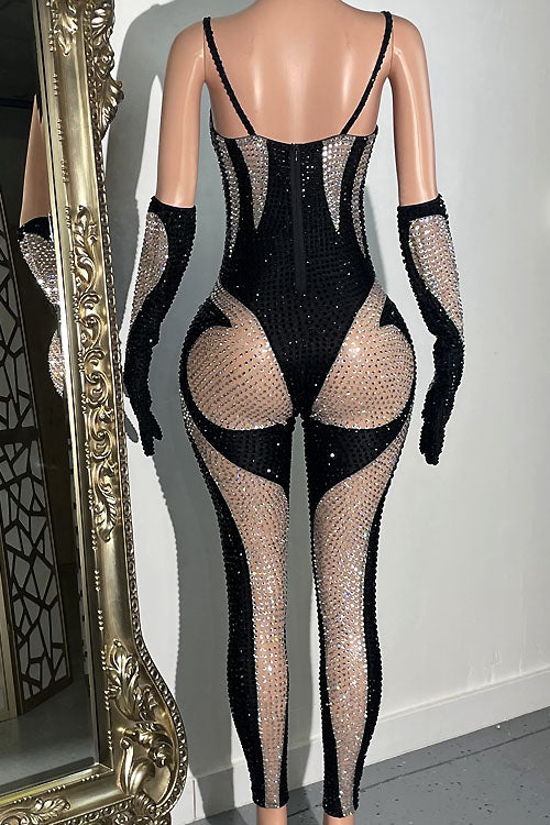 Kassidy Rhinestone Bodysuit Set (Ready To Ship)