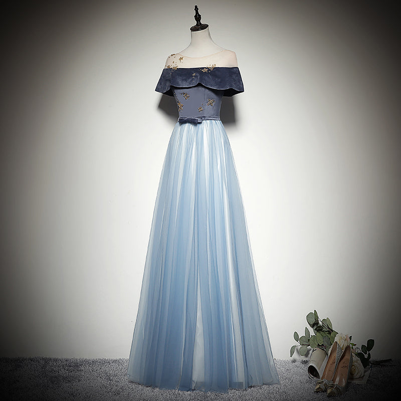 Simple and generous dress new style blue bridesmaid dress evening dress prom dress      fg168