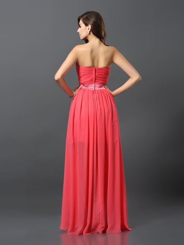 Gorgeous Sweetheart Sleeveless High Low Chiffon Bridesmaid Dresses