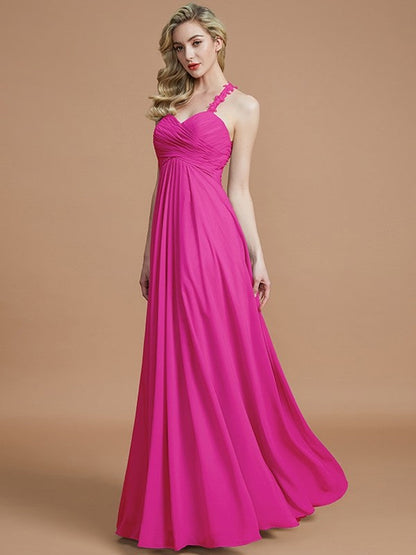 Gorgeous Sweetheart Sleeveless Ruched Chiffon Bridesmaid Dresses