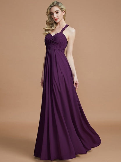 Gorgeous Sweetheart Sleeveless Ruched Chiffon Bridesmaid Dresses