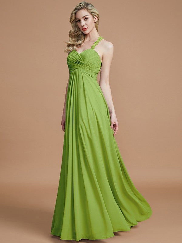 Gorgeous Sweetheart Sleeveless Ruched Chiffon Bridesmaid Dresses