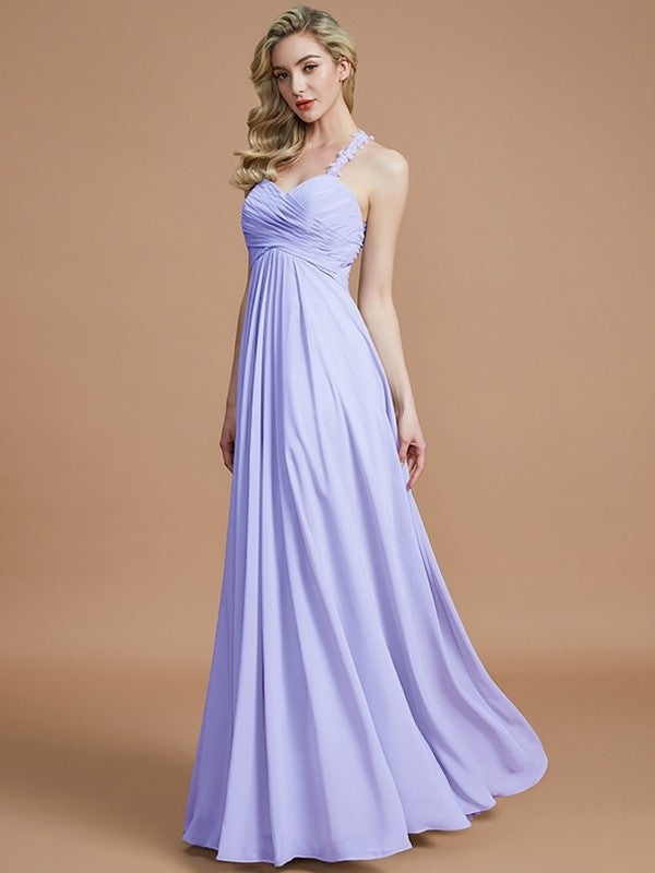 Gorgeous Sweetheart Sleeveless Ruched Chiffon Bridesmaid Dresses