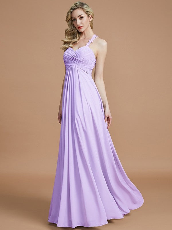 Gorgeous Sweetheart Sleeveless Ruched Chiffon Bridesmaid Dresses