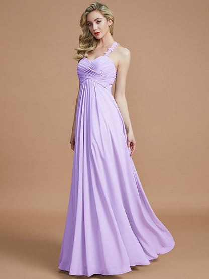 Gorgeous Sweetheart Sleeveless Ruched Chiffon Bridesmaid Dresses