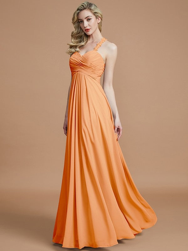 Gorgeous Sweetheart Sleeveless Ruched Chiffon Bridesmaid Dresses