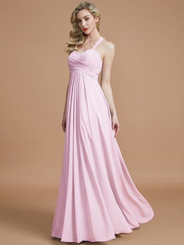 Gorgeous Sweetheart Sleeveless Ruched Chiffon Bridesmaid Dresses