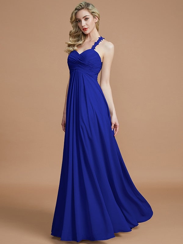 Gorgeous Sweetheart Sleeveless Ruched Chiffon Bridesmaid Dresses