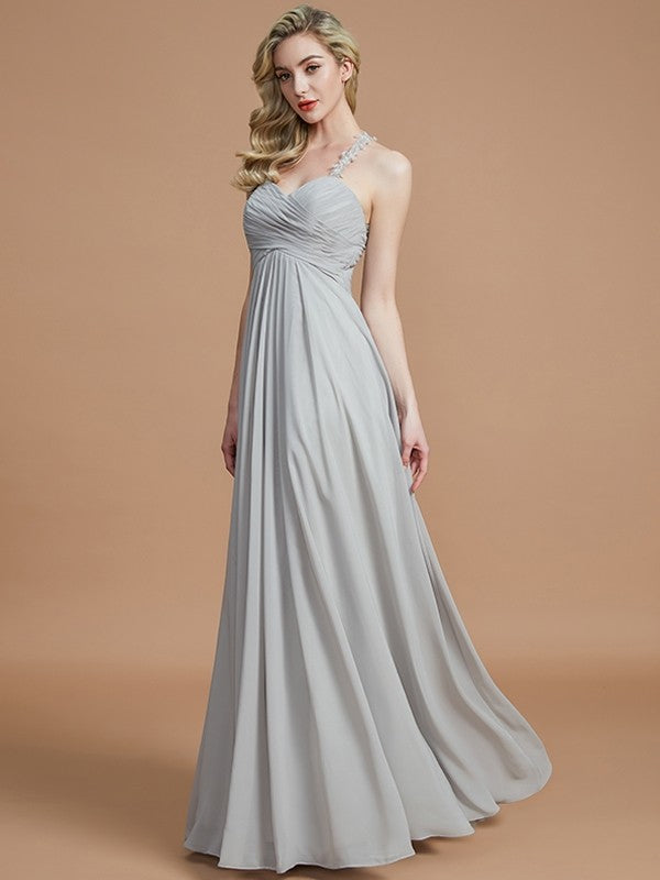 Gorgeous Sweetheart Sleeveless Ruched Chiffon Bridesmaid Dresses