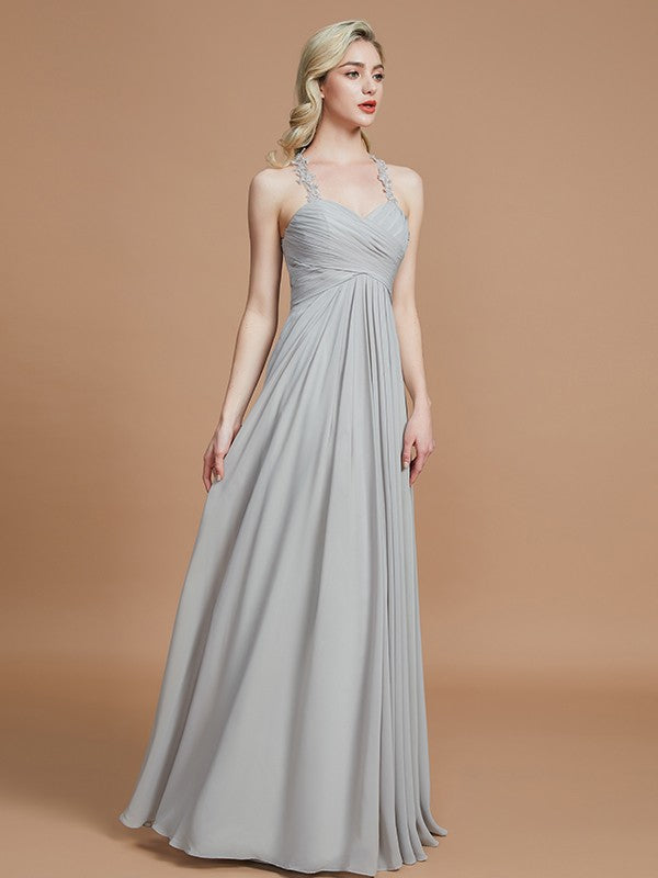 Gorgeous Sweetheart Sleeveless Ruched Chiffon Bridesmaid Dresses