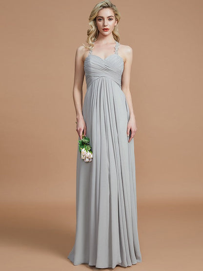 Gorgeous Sweetheart Sleeveless Ruched Chiffon Bridesmaid Dresses