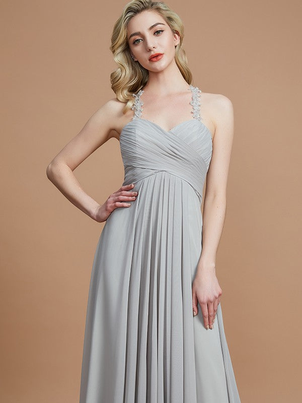 Gorgeous Sweetheart Sleeveless Ruched Chiffon Bridesmaid Dresses