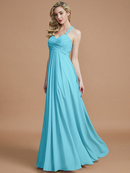 Gorgeous Sweetheart Sleeveless Ruched Chiffon Bridesmaid Dresses