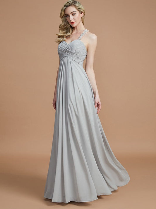 Gorgeous Sweetheart Sleeveless Ruched Chiffon Bridesmaid Dresses