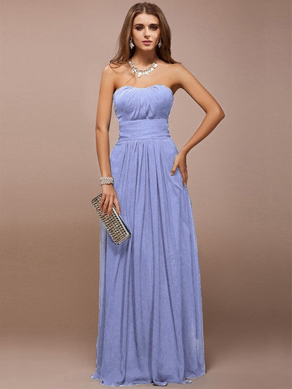 Gorgeous Sweetheart Sleeveless Ruffles Long Bridesmaid Dresses