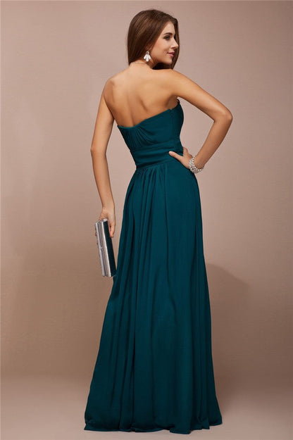 Gorgeous Sweetheart Sleeveless Ruffles Long Bridesmaid Dresses