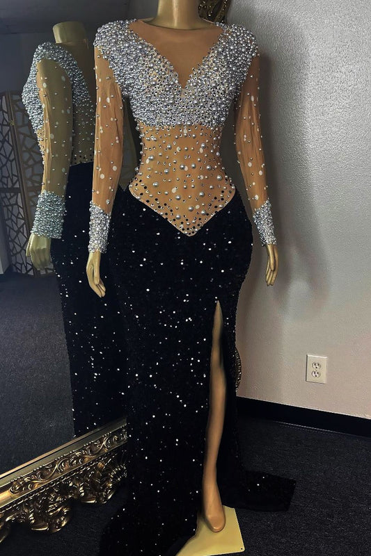 Gyakie Rhinestone Evening Dress