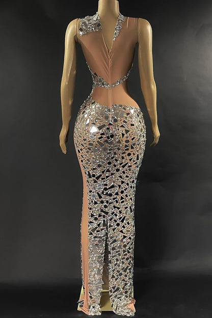 Irreplaceable Diamante Mirror Dress