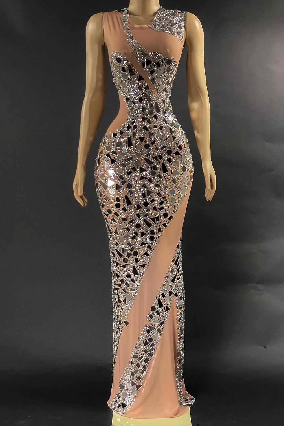 Irreplaceable Diamante Mirror Dress