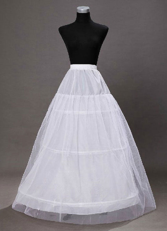 Ivory Taffeta A Line 1 Layer 3 Hoop Wedding Petticoats