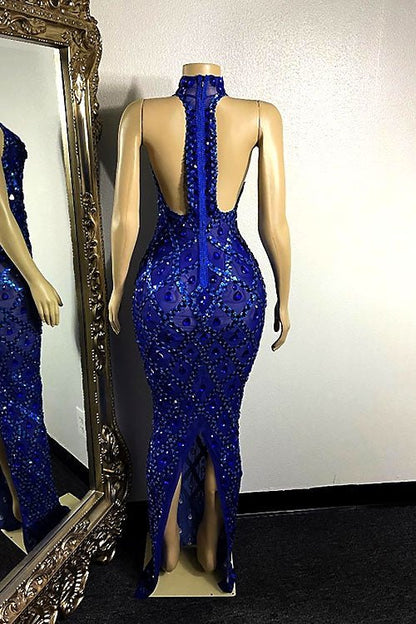 Midnight Blue Rhinestone Dress