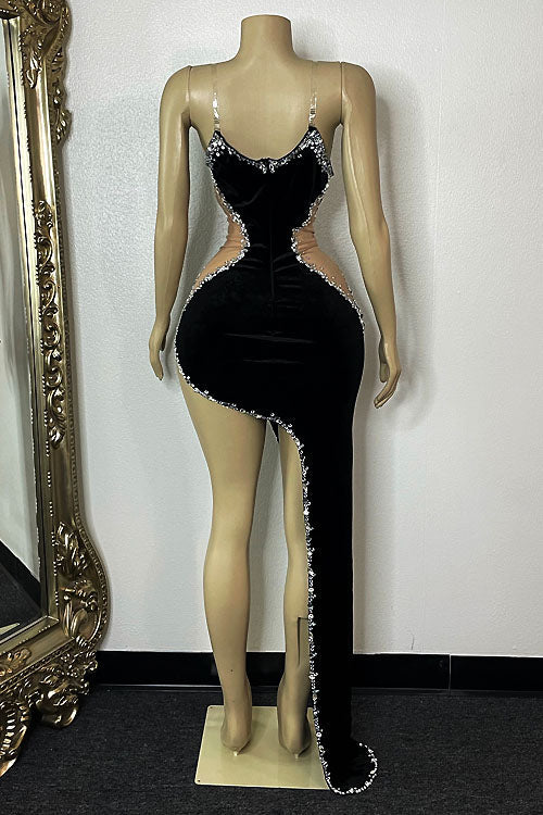 Monaco Diamante Dress (Ready to Ship)