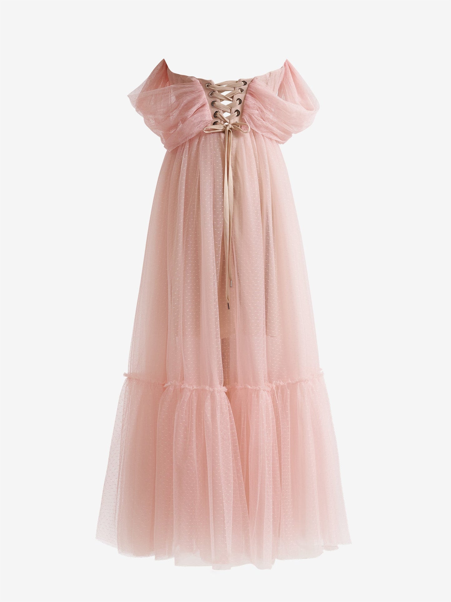 Nova | A-Line Rose Pink Tulle Sweetheart Tea-Length Prom Dress