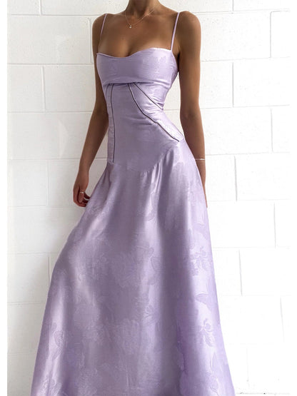 Phantasia | Mermaid Lavender Spaghetti Straps Prom Dress