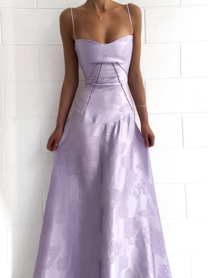 Phantasia | Mermaid Lavender Spaghetti Straps Prom Dress