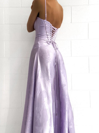 Phantasia | Mermaid Lavender Spaghetti Straps Prom Dress