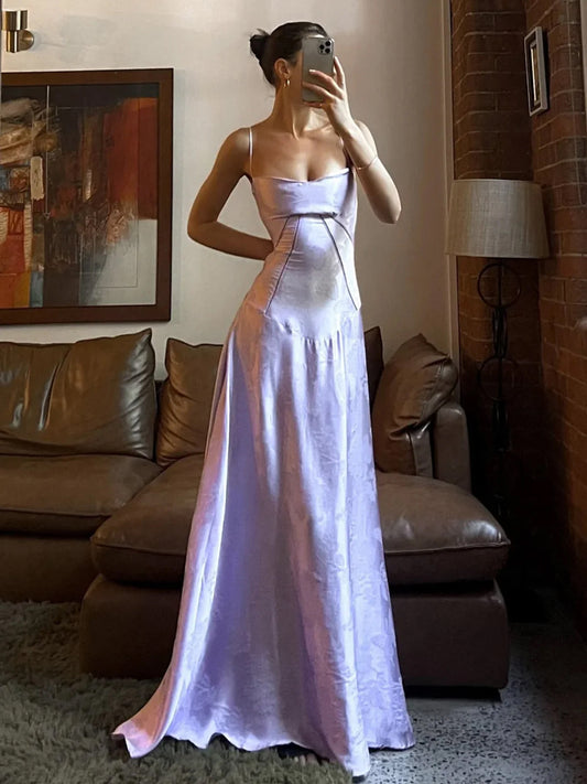 Phantasia | Mermaid Lavender Spaghetti Straps Prom Dress