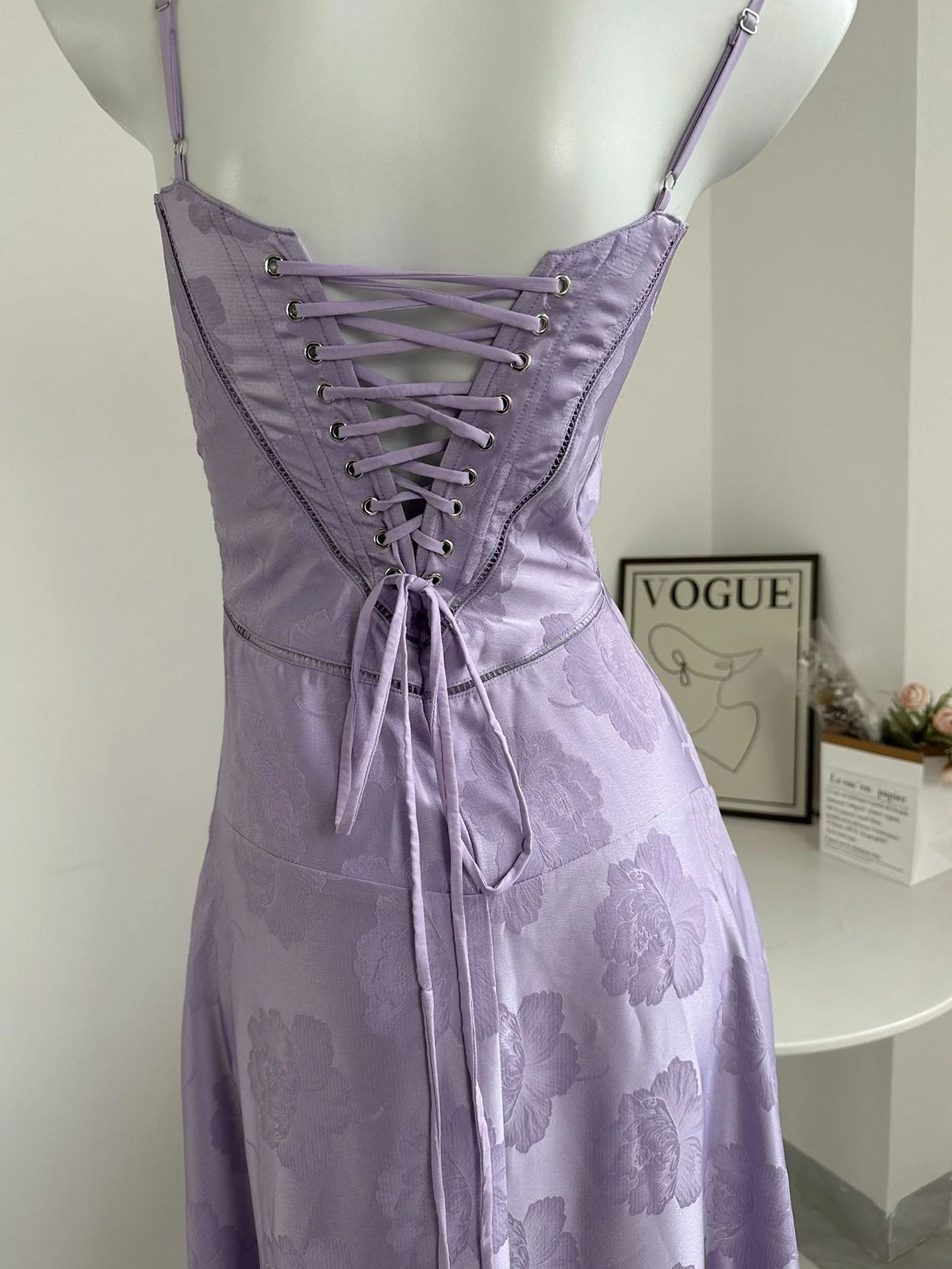 Phantasia | Mermaid Lavender Spaghetti Straps Prom Dress