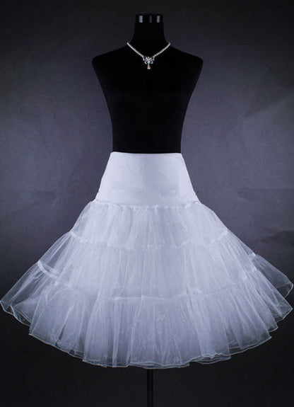 Short White Taffeta Boneless A Line Wedding Petticoats