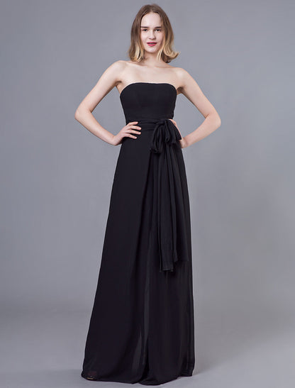 Stunning Black Jumpsuits Formal Evening Wedding Party Convertible Chiffon Long One Size Fits All Bridesmaid Dresses