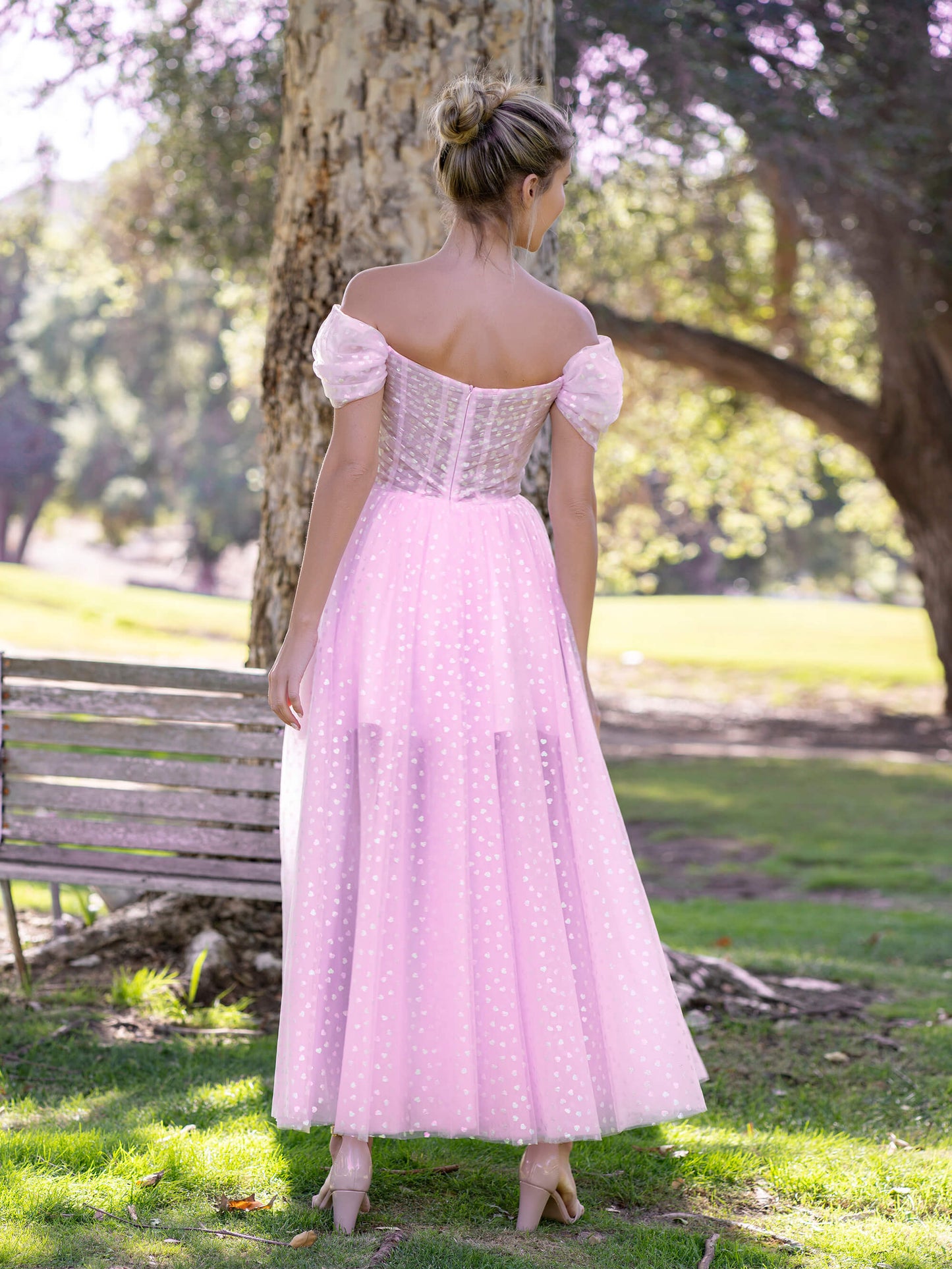 Sweetheat Neck Maxi Length Tulle Prom Dress