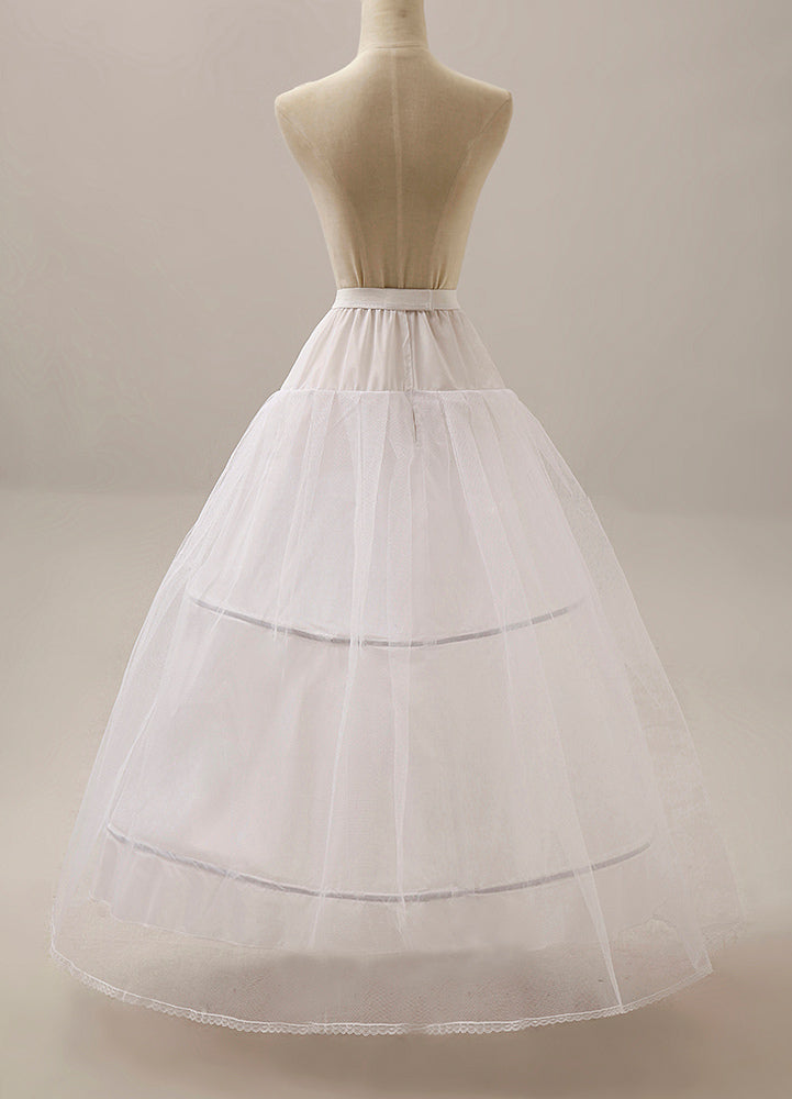 White Ball Gown crinoline 2 hoop 2 Tier bridal slip Wedding Petticoat