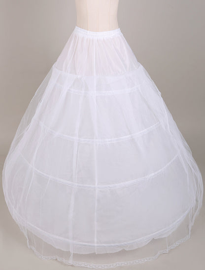 White Ball Gown Style Bridal Petticoat with Drawstring Waist